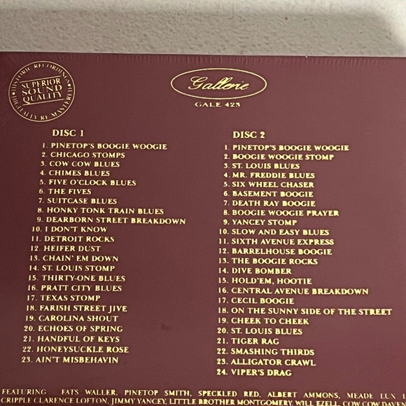 A Portrait Of Boogie Woogie Piano CD 2 Disc Set Sealed OOP Rare 47 Tracks - Picture 9 of 10